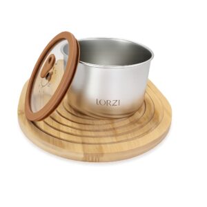Lorzi Clear View 900ml stainless steel food container