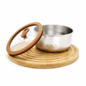 Lorzi Clear View 450ml stainless steel food container